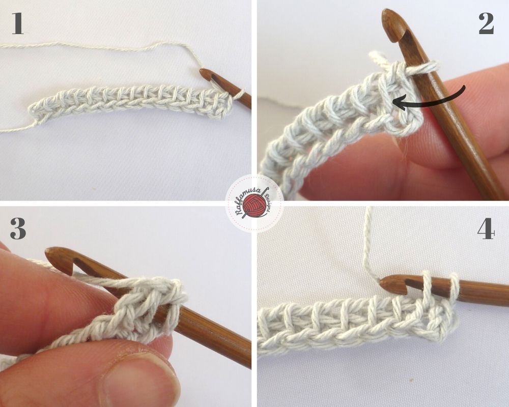 How to Tunisian crochet Knit stitch, part 1