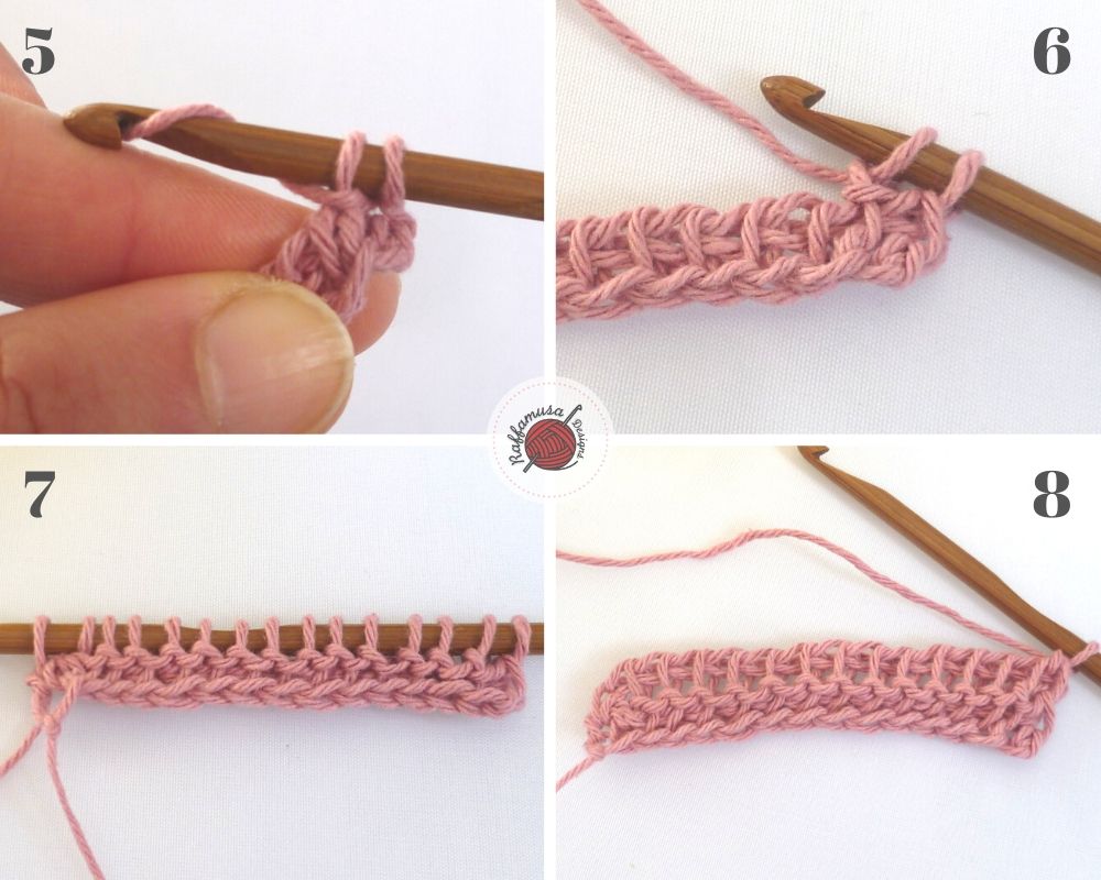 How to Tunisian Crochet Purl Stitch, part 2