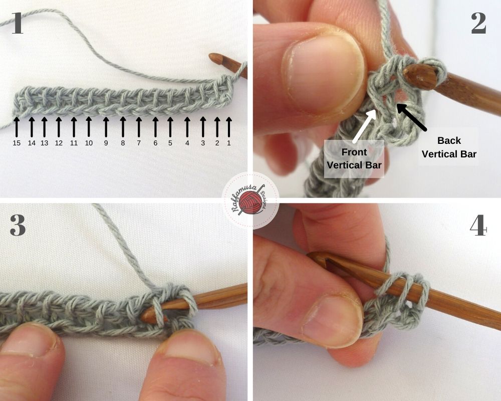 How to crochet the Tunisian Crochet Simple Stitch, part 1