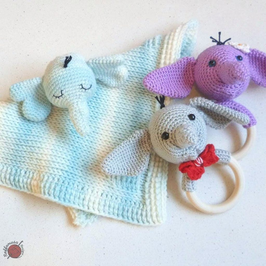 Elephant Baby Rattles and Lovely