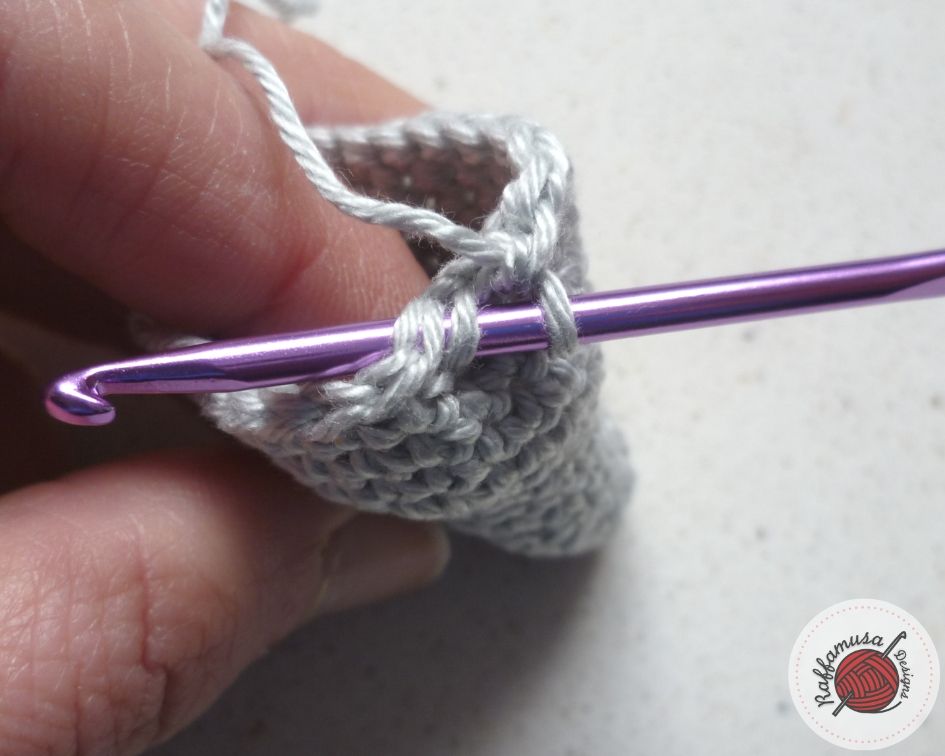 Step 2 of the Single Crochet Invisible Decrease