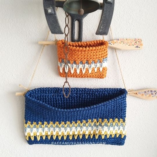Crochet Patterns - Wall Hanging Bags - Raffamusa Designs
