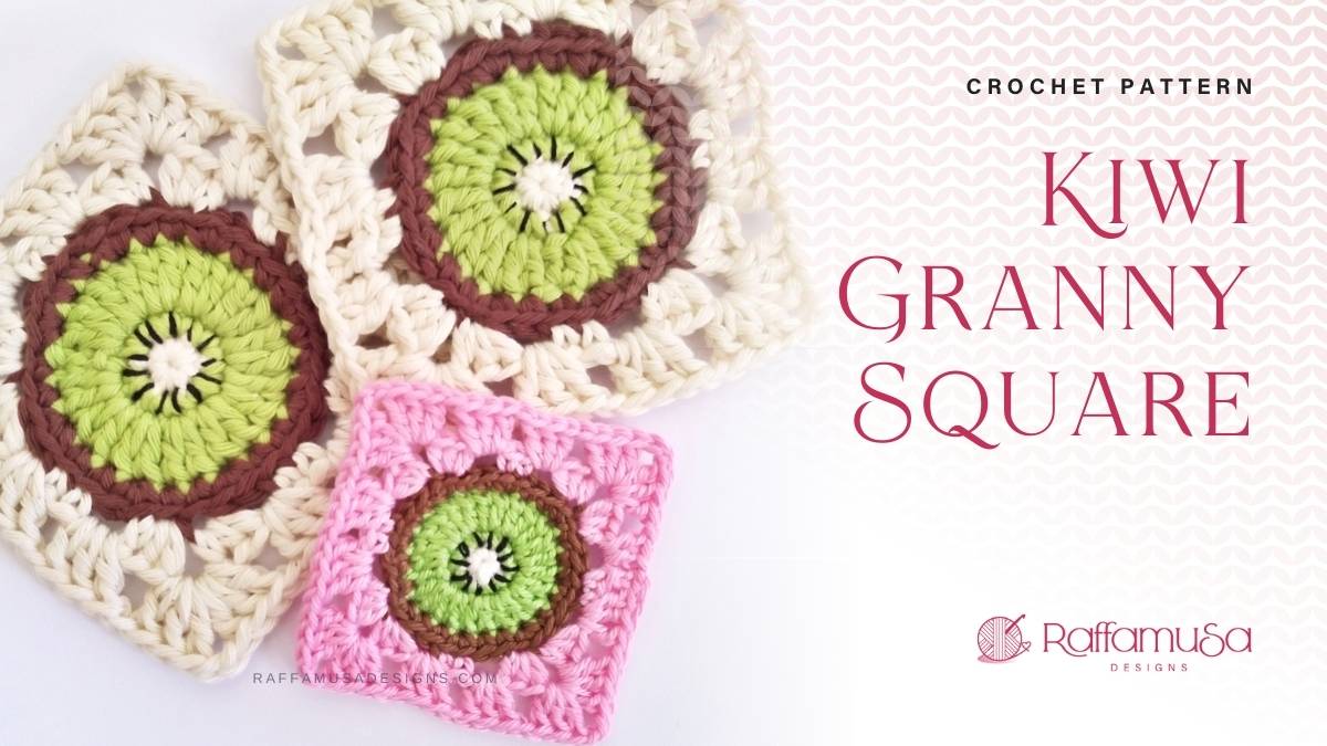 Kiwi Granny Square - Free Crochet Pattern - Raffamusa Designs