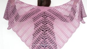 Lace Fan Crochet Shawl - Raffamusa Designs
