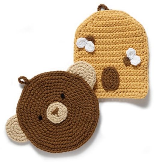 Lion Brand Yarn - Bear Potholder