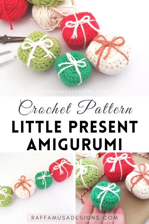 Little Christmas Present Amigurumi Ornament - Free Crochet Pattern - Raffamusa Designs