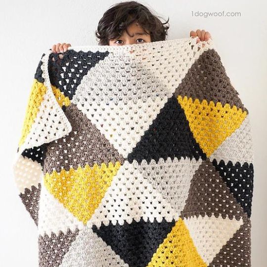 Love Triangles Baby Blanket - One Dog Woof