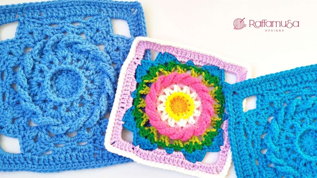 Malachia Granny Square - Free Crochet Pattern - Raffamusa Designs