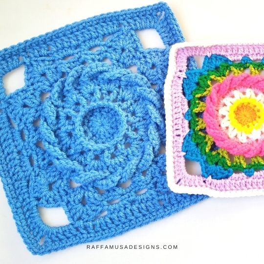 Malachia Granny Squares - Free Crochet Pattern - Raffamusa Designs
