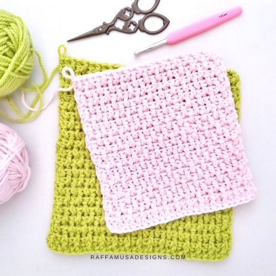 Crochet Mini Basketweave Stitch Tutorial - Raffamusa Designs