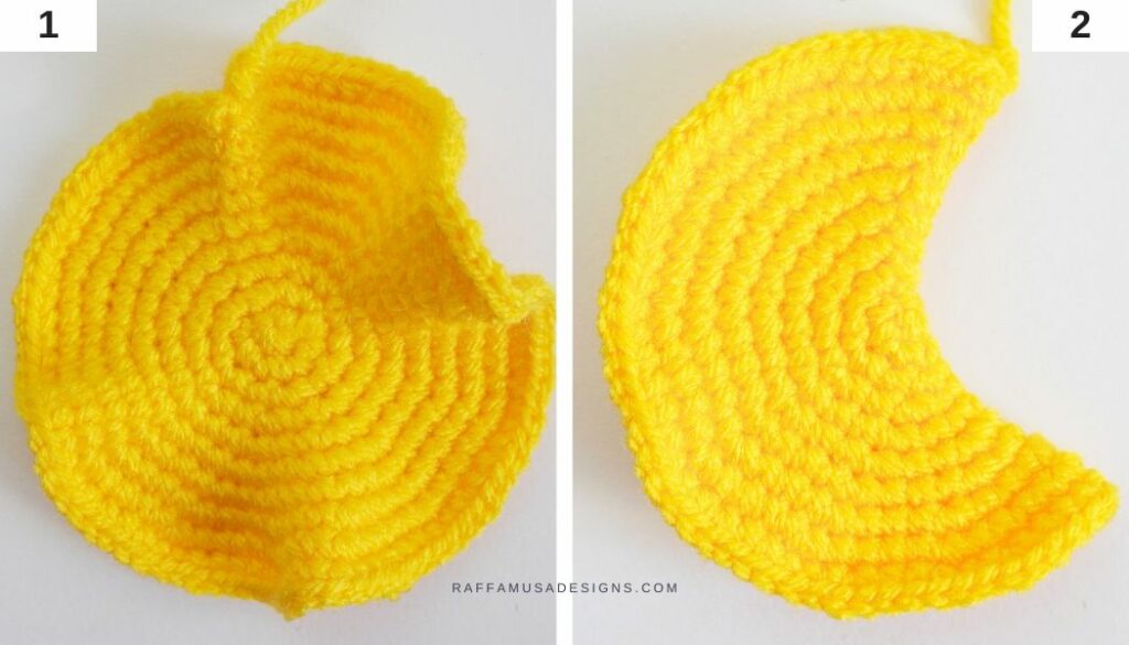 Crochet Moon Amigurumi - Assembly - Raffamusa Designs