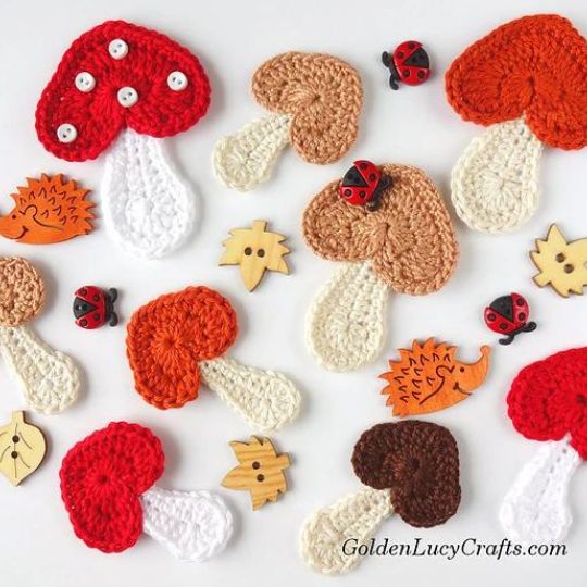 Mushroom Applique - Golden Lucy Crafts