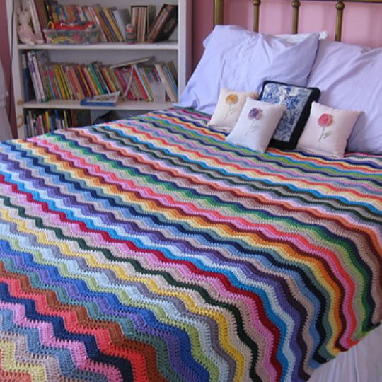 Neat Ripple Crochet Blanket - Lucy of Attic24