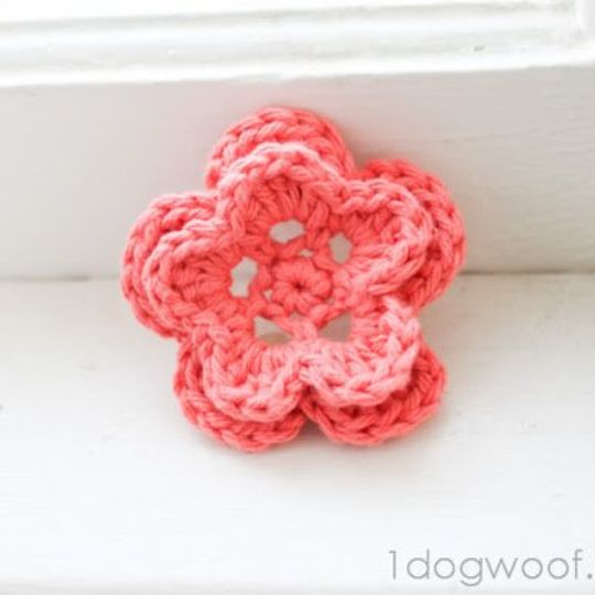 One Dog Woof - 5-Petal Crochet Flower