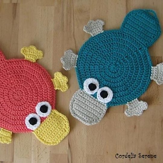 Patalappumania - Crochet Platypus Potholder
