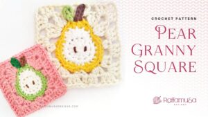 Pear Granny Square - Free Crochet Pattern - Raffamusa Designs