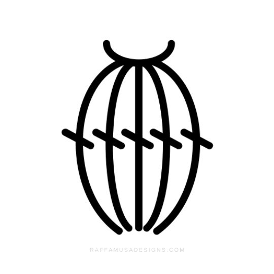 Popcorn Stitch Chart Symbol - Raffamusa Designs