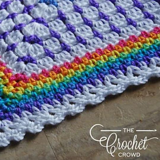 Rainbow Baby Blanket - The Crochet Crowd
