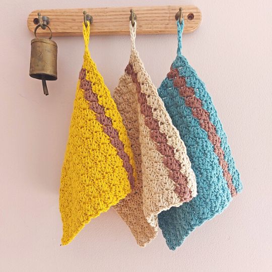 Retro Stripe Dishcloth - Annie Design Crochet