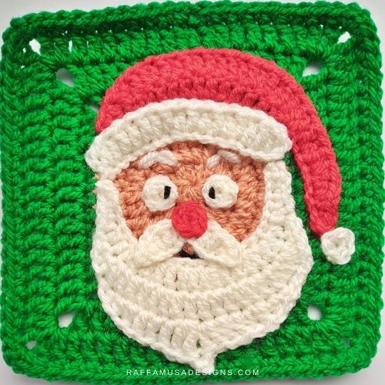 Santa Claus Granny Square - Christmas Crochet Pattern