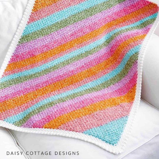 Sherbet Baby Blanket - Daisy Cottage Designs