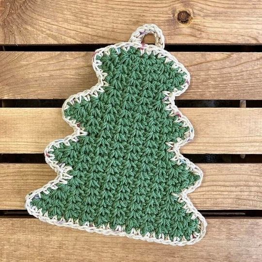 Simply Hooked by Janet - Holiday Tree Hot Pad