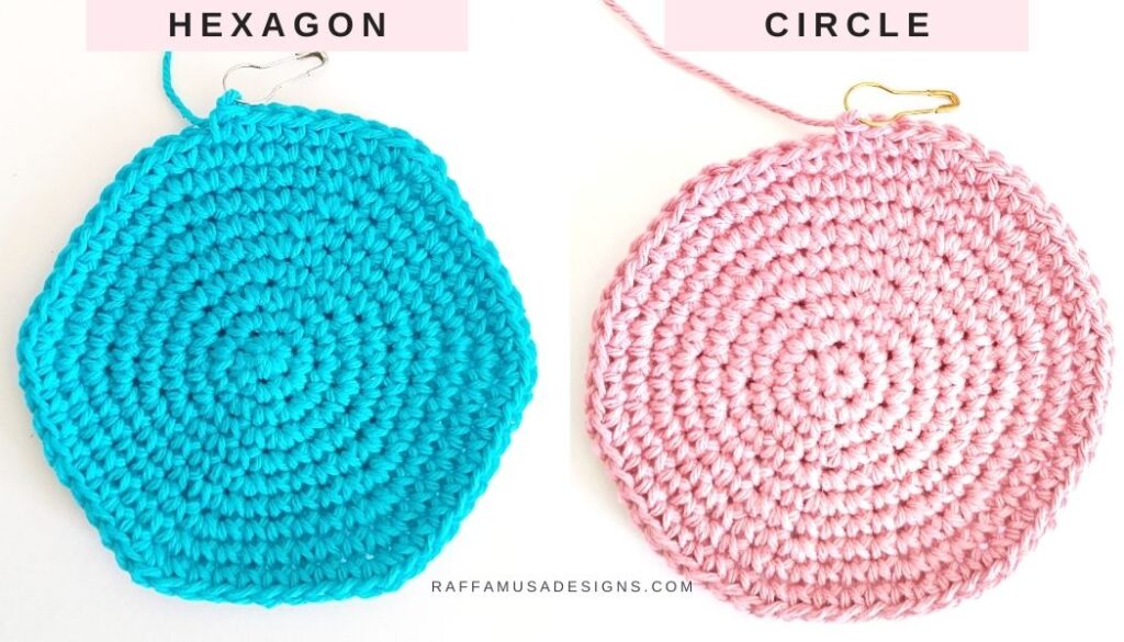 Single crochet hexagon vs single crochet circle