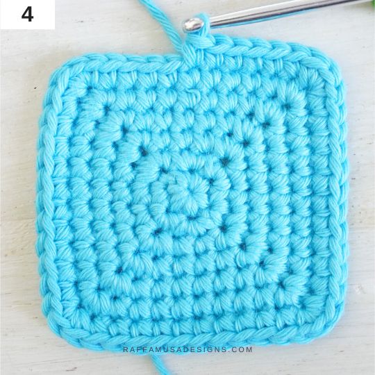 Single Crochet Square In The Round • Raffamusadesigns