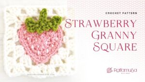 Strawberry Granny Square - Free Crochet Pattern - Raffamusa Designs
