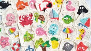Crochet Summertime Granny Squares - Raffamusa Designs