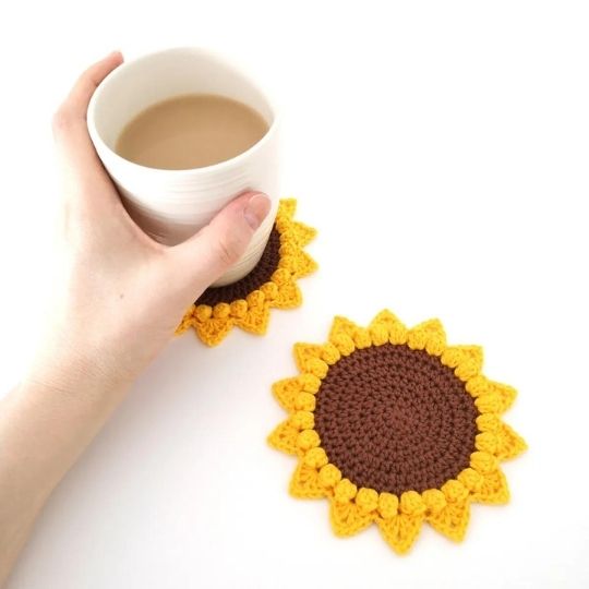 Sunflower Coasters by Stitch by Fay