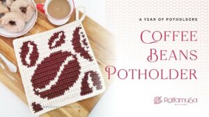 Coffee Beans Potholder - Free Tapestry Crochet Pattern - Raffamusa Designs