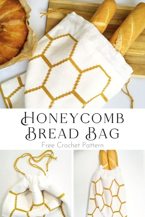 Tapestry Crochet Honeycomb Bread Bag - Raffamusa Designs
