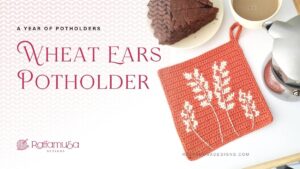 Tapestry Crochet Wheat Ears Potholder - Raffamusa Designs