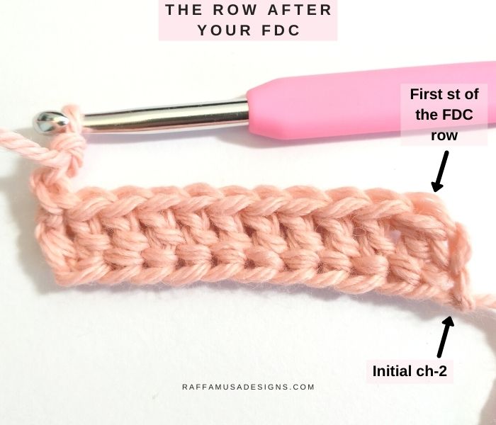 How to Crochet the next row after Fdc - Raffamusa Designs