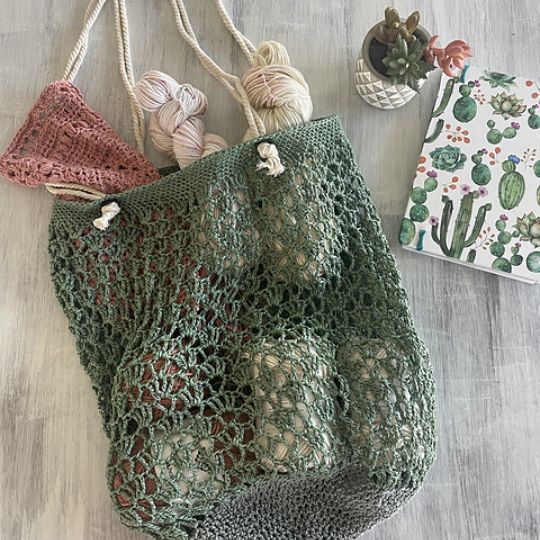 The Journey Market Bag - Cactus and Lace Designs