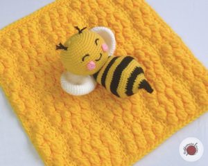 Tunisian Crochet Beehive Lovey, Free Pattern