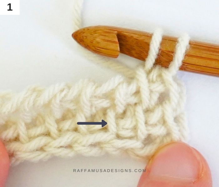 Tunisian Crochet Bobble Stitch - Tutorial - 1 - RaffamusaDesigns