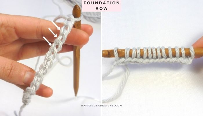 Tunisian crochet foundation Row - Raffamusa Designs