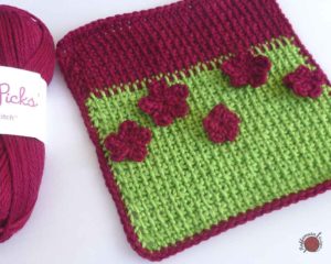 Tunisian Crochet Extended Stitch Tutorial and Square Pattern - RaffamusaDesigns