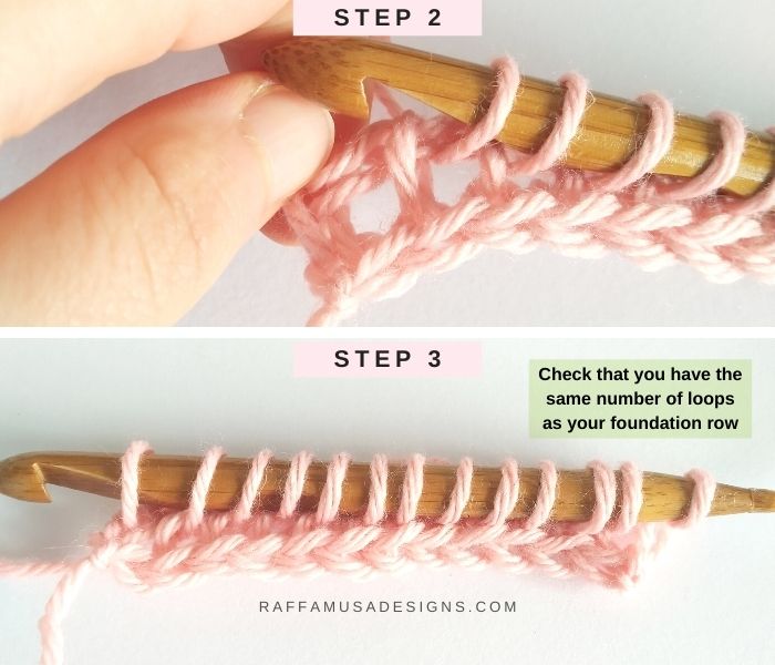 How to Crochet the Tfs - Free Tutorial - Raffamusa Designs - Step 2 and 3