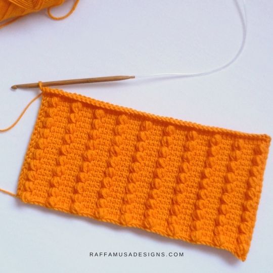 How to crochet the Tunisian Puffy Pumpkin - Raffamusa Designs