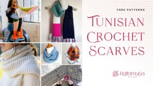 Free Tunisian Crochet Scarf Patterns - Roundup - Raffamusa Designs