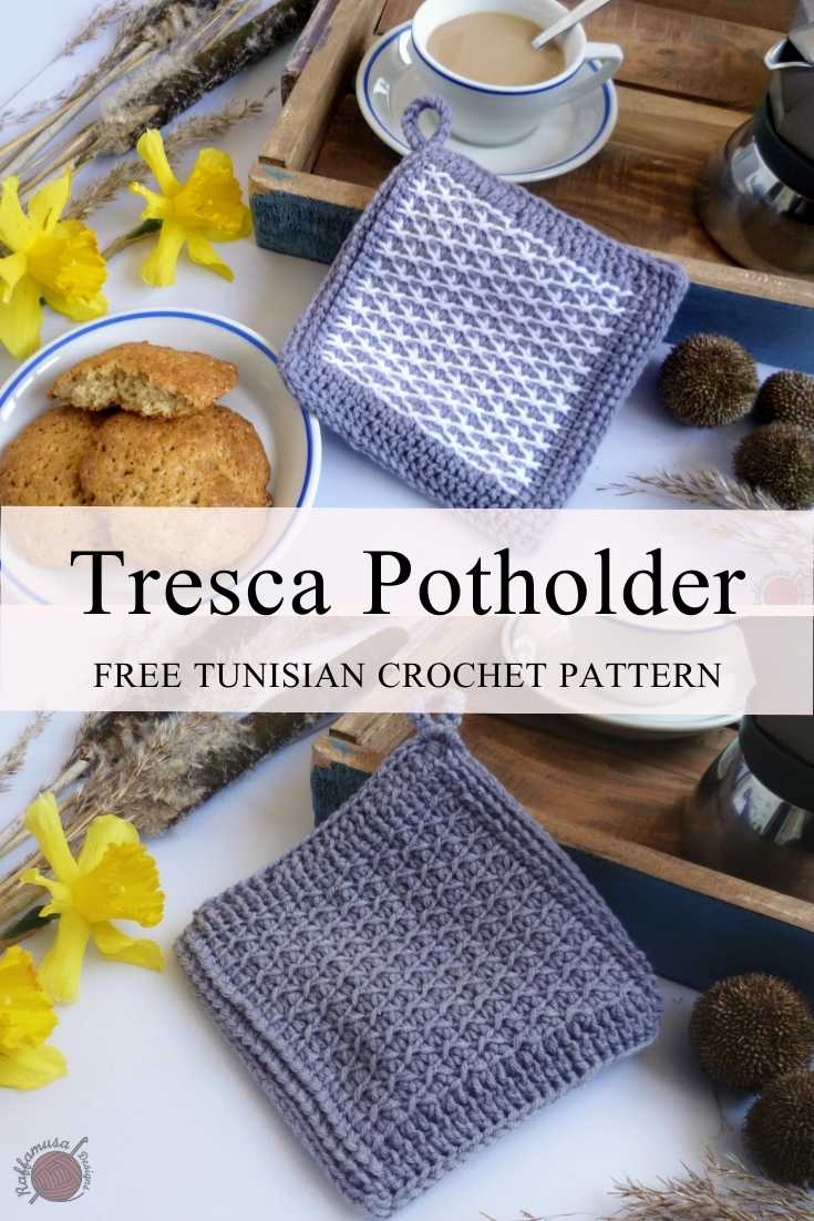 Tunisian Crochet Tresca Potholder
