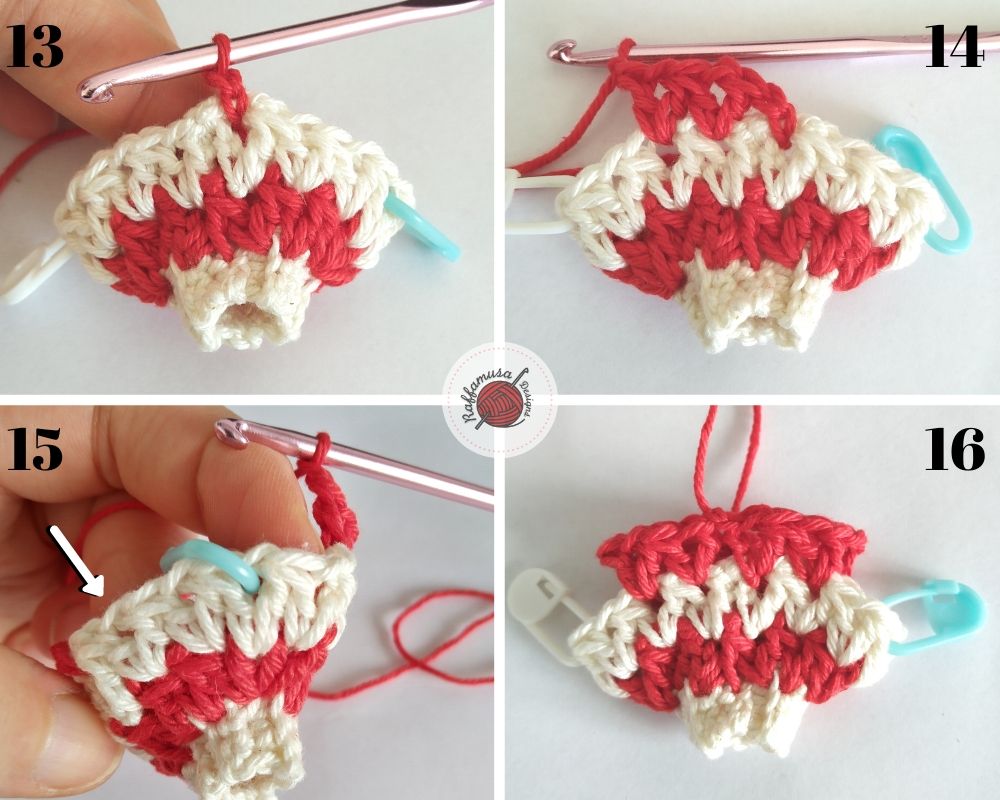 How to crochet the body of the ugly Christmas sweater, part 3