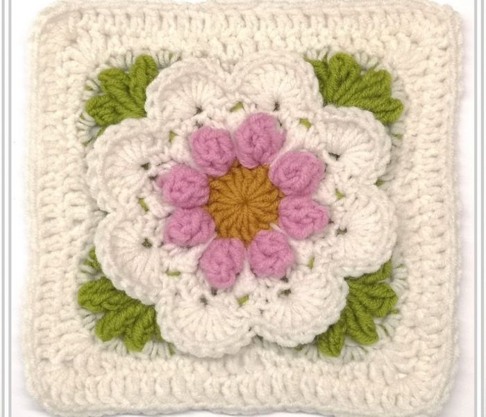 3D Flower Square - Veronika's Crochet
