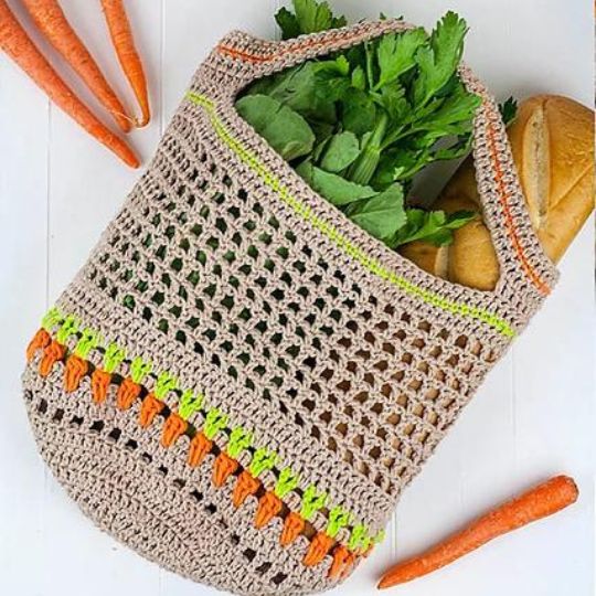 Vegetable Market Bag - Winding Road Crochet