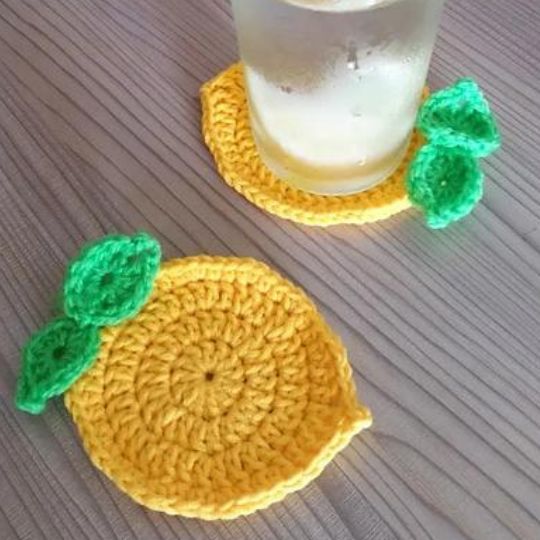 Whole Lemon Coaster - Crochet AF!