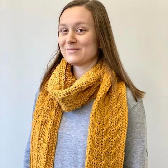 Winding Cables Scarf - Exquisite Crochet UK