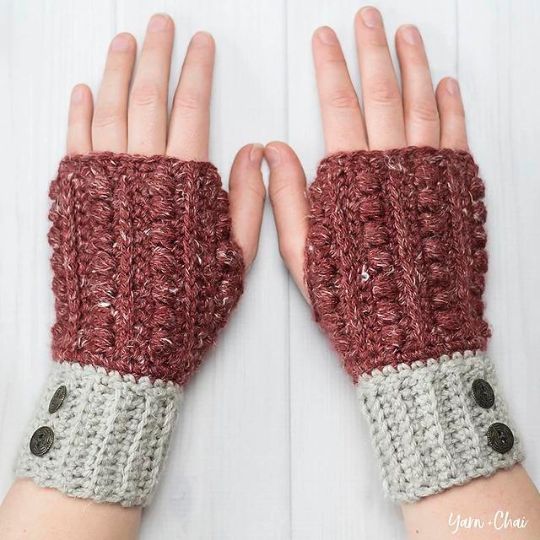 Yarn and Chai - Malia Wrist Warmers